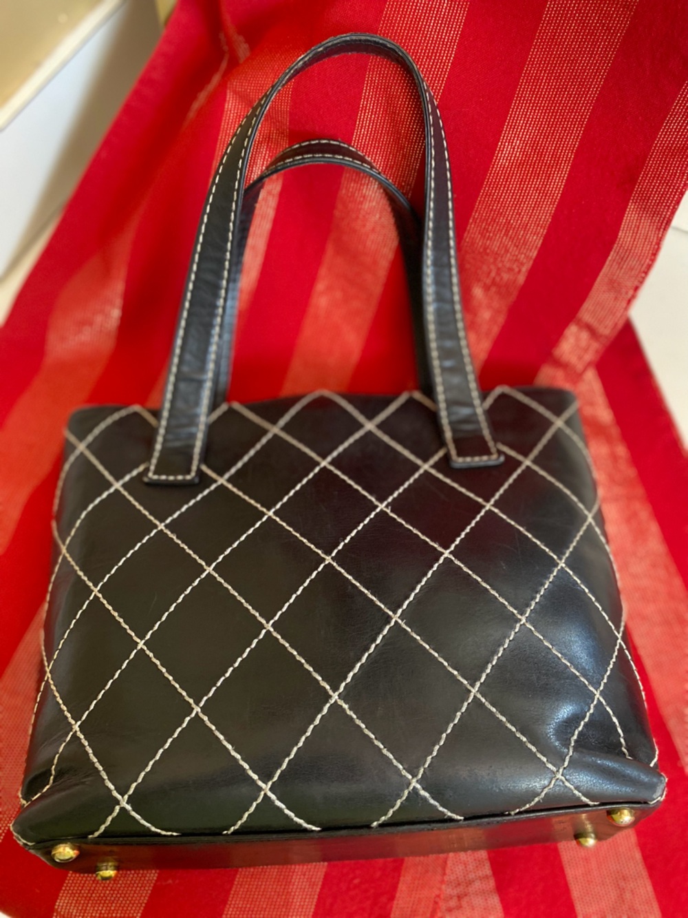 CHANEL BLACK WILD STITCH VIVIAN BLACK GOLD LABEL - Picture 6 of 16